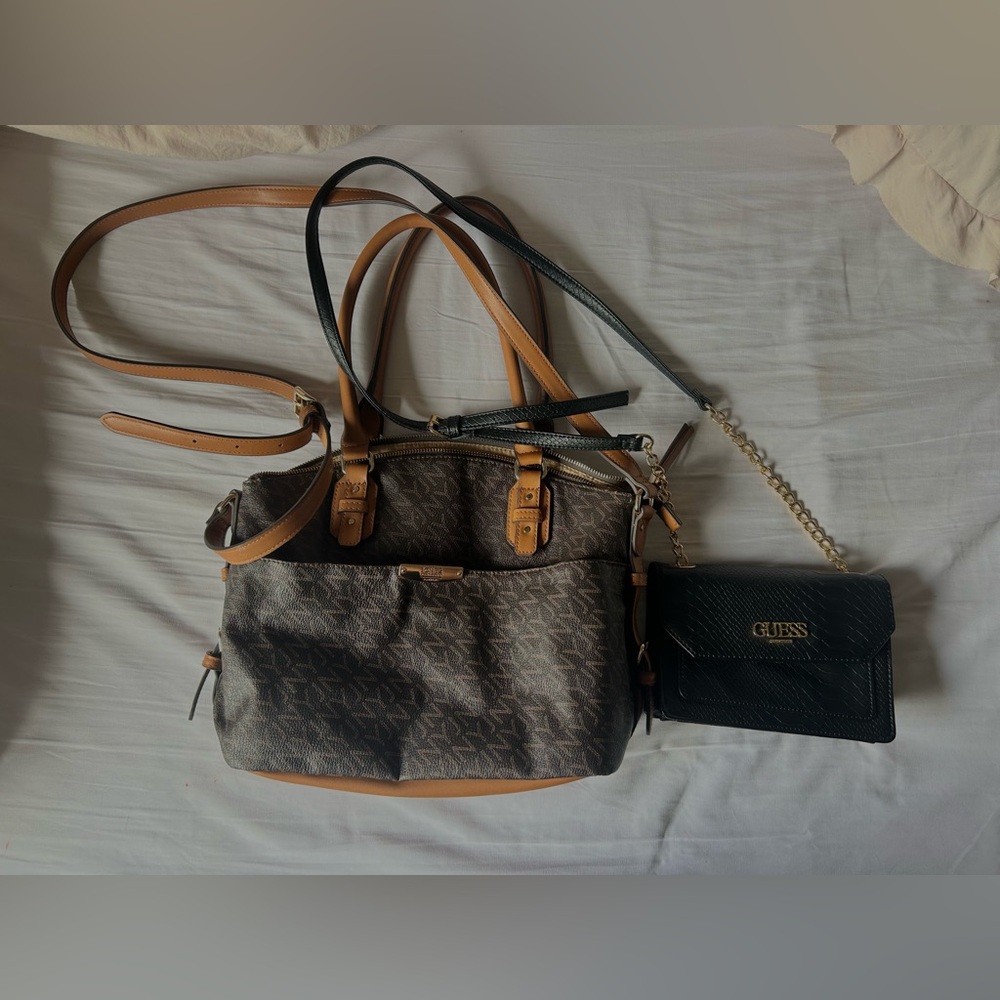 Guess Black Shoulder Bag Set
